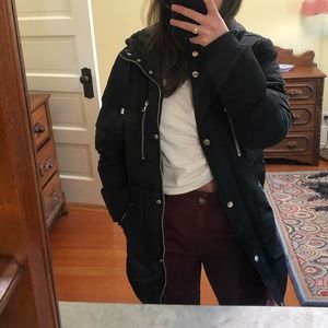 REDUCED Topshop black down hooded parka